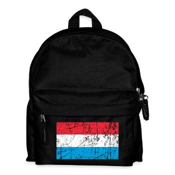 Luxemburg Luxemburg Luxemburg Fahne Flagge - Kinder Rucksack - Schwarz - Vorne