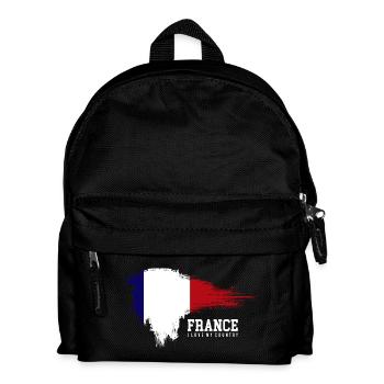 Frankreich Flagge Brush Pride - Kinder Rucksack - Schwarz - Vorne