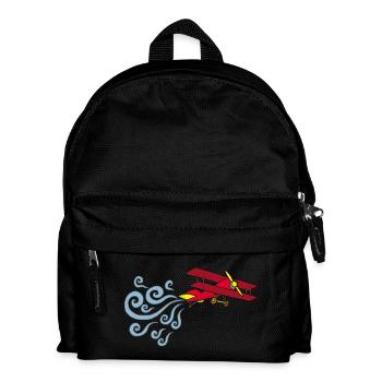 Vintage Flugzeug - Kinder Rucksack - Schwarz - Vorne