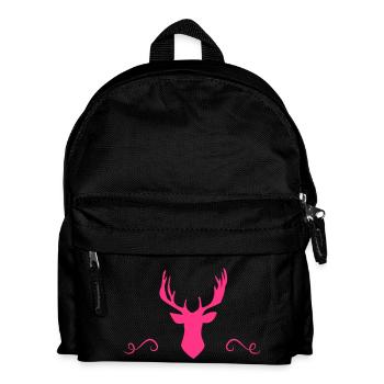 Moose Antlers Vintage - Kinder Rucksack - Schwarz - Vorne