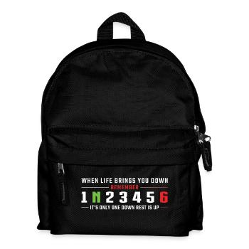 1N23456 Motorcycle Gear - Kids' Backpack - black - Front