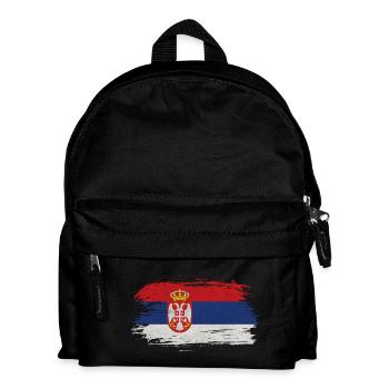 Serbien Vintage Flagge - Kinder Rucksack - Schwarz - Vorne