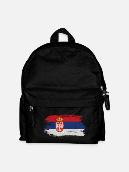 Drapeau vintage de la Serbie - Sac à dos Enfant - noir