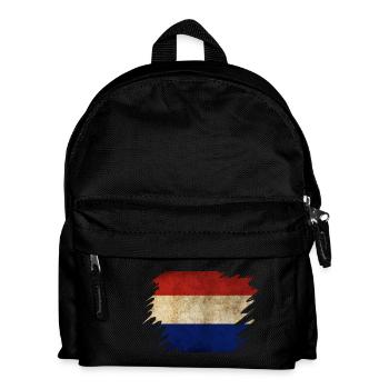 Conception du drapeau néerlandais Grunge - Sac à dos Enfant - noir - Devant