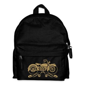 Moto vintage avec filigrane - Sac à dos Enfant - noir - Devant