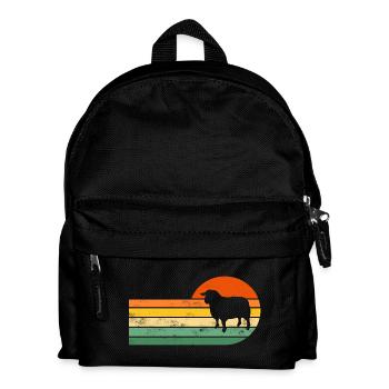 Schaf Schafe - Kinder Rucksack - Schwarz - Vorne