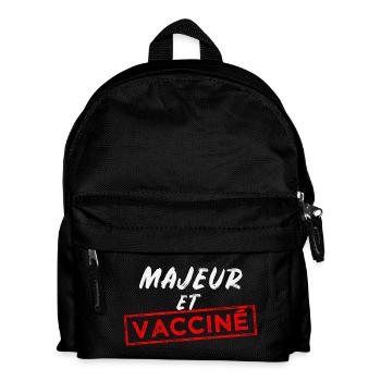 Majeur et vacciné - Sac à dos Enfant - noir - Devant