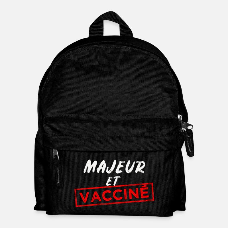 Majeur et vacciné - Sac à dos Enfant - noir