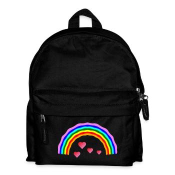 Regenbogenherz Regenbogenherz - Kinder Rucksack - Schwarz - Vorne