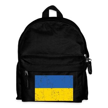 Ukraine Flag Distressed Cool - Kids' Backpack - black - Front