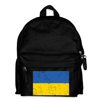 Ukraine Flag Distressed - Kids' Backpack - black - Front