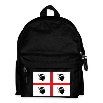 Flagge Sardinien - Kinder Rucksack - Schwarz - Vorne
