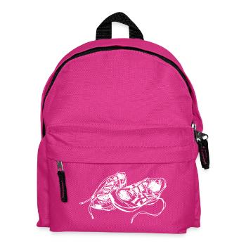 Hand Drawn Sneaker Sketch - Kids' Backpack - fuchsia - Front