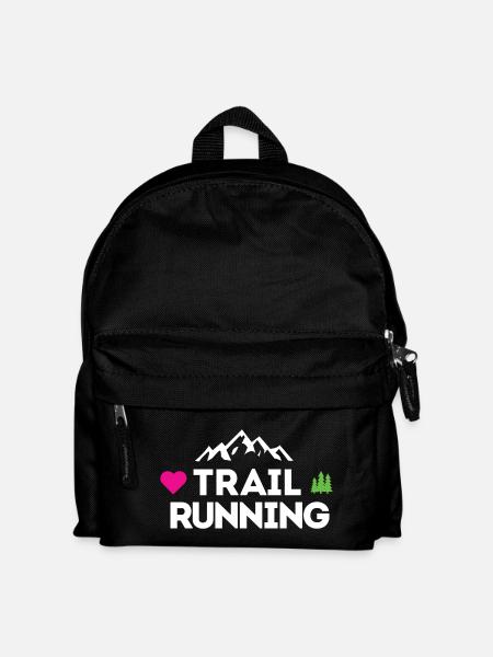 Ich liebe Trailrunning - Kinder Rucksack - Schwarz