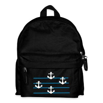 Anker Norddeutschland Seemann Matrose Kapitän - Kinder Rucksack - Schwarz - Vorne