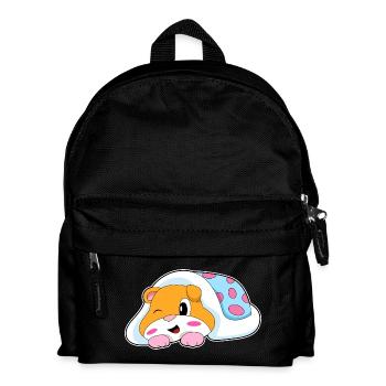 Hamster Schlafen Decke - Kinder Rucksack - Schwarz - Vorne