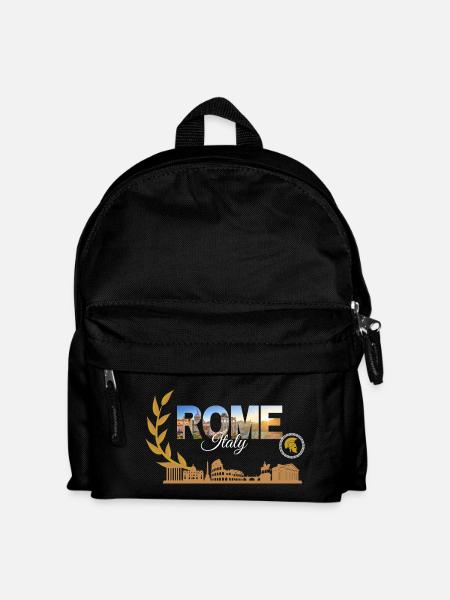 Rom Italien Skyline Collage - Kinder Rucksack - Schwarz