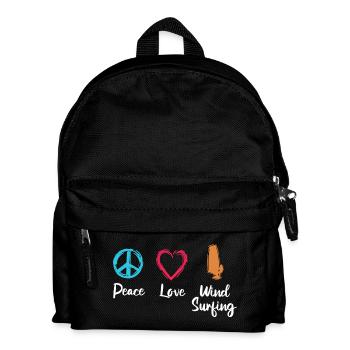 Peace Love Windsurfing - Kids' Backpack - black - Front