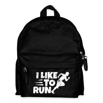Witziger Läufer Spruch - Kinder Rucksack - Schwarz - Vorne