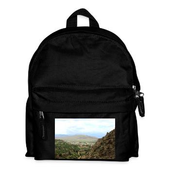 Mountain Mountains Mountain Landscape Poster - Kids' Backpack - black - Front