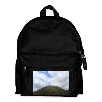 Montagnes de montagne Paysage de montagne Poster - Sac à dos Enfant - noir - Devant