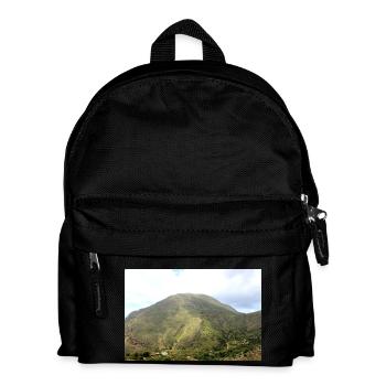 Mountain Mountains Mountain Landscape Poster - Kids' Backpack - black - Front