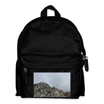 Mountain Mountains Mountain Landscape Poster - Kids' Backpack - black - Front