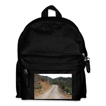 Mountain Mountains Mountain Landscape Poster - Kids' Backpack - black - Front