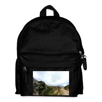 Montagnes de montagne Paysage de montagne Poster - Sac à dos Enfant - noir - Devant