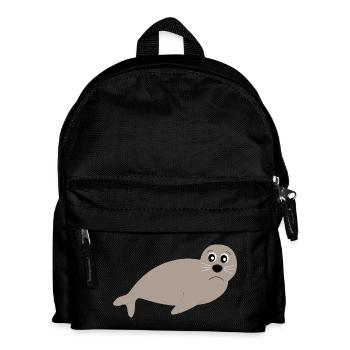 Seals, seals, seals, seals animals - Kids' Backpack - black - Front