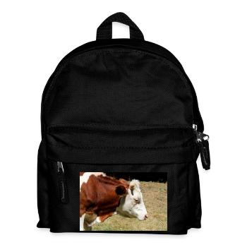 Kuh Poster - Kinder Rucksack - Schwarz - Vorne