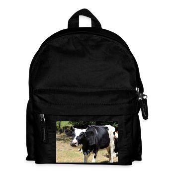 Kuh Poster - Kinder Rucksack - Schwarz - Vorne
