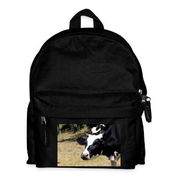 Kuh Poster - Kinder Rucksack - Schwarz - Vorne
