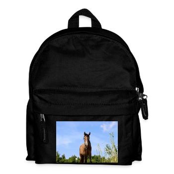 horse - Kids' Backpack - black - Front
