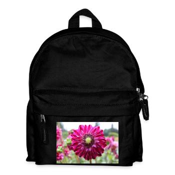 Dahlia Red Violet Blossom ,Flower - Kids' Backpack - black - Front