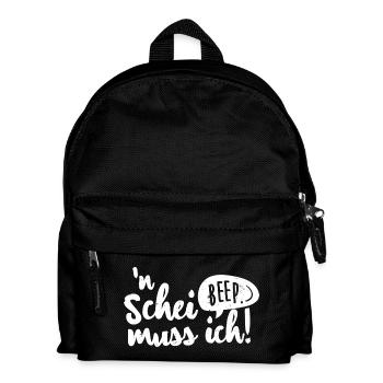 Humorvolles Spruchdesign mit Revoluzzer Flair. - Kinder Rucksack - Schwarz - Vorne