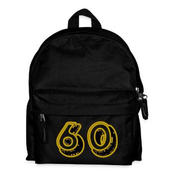 60. 60 ANS. 60e ANNIVERSAIRE. ANNIVERSAIRE 60 ANS. - Sac à dos Enfant - noir - Devant