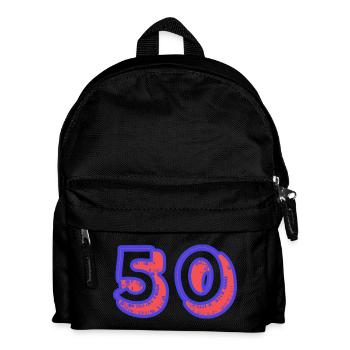 50. 50 ANS. 50e ANNIVERSAIRE. ANNIVERSAIRE 50 ANS. - Sac à dos Enfant - noir - Devant