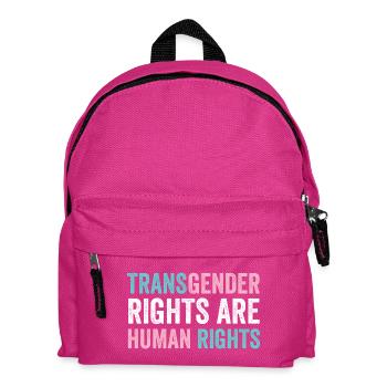 LGBTQ Pride Month - Transgender Rights Are Human R - Kids' Backpack - fuchsia - Front