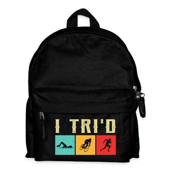Triathlon suit - triathlete in training - Kids' Backpack - black - Front