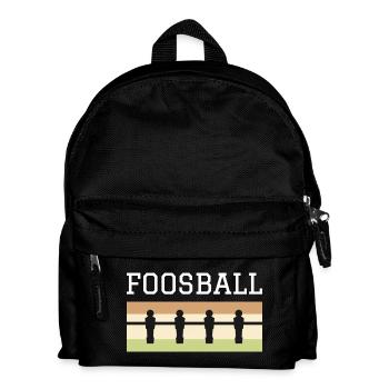 Tischfußball Retro - Kinder Rucksack - Schwarz - Vorne