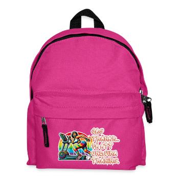 I practice avoiding exercise - Kids' Backpack - fuchsia - Front