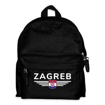 Zagreb Fan T-Shirt for Croatia Lovers - Kids' Backpack - black - Front