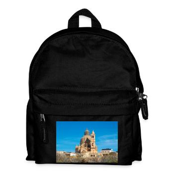 Rotunde von Xewkija, Gozo, Malta - Kinder Rucksack - Schwarz - Vorne