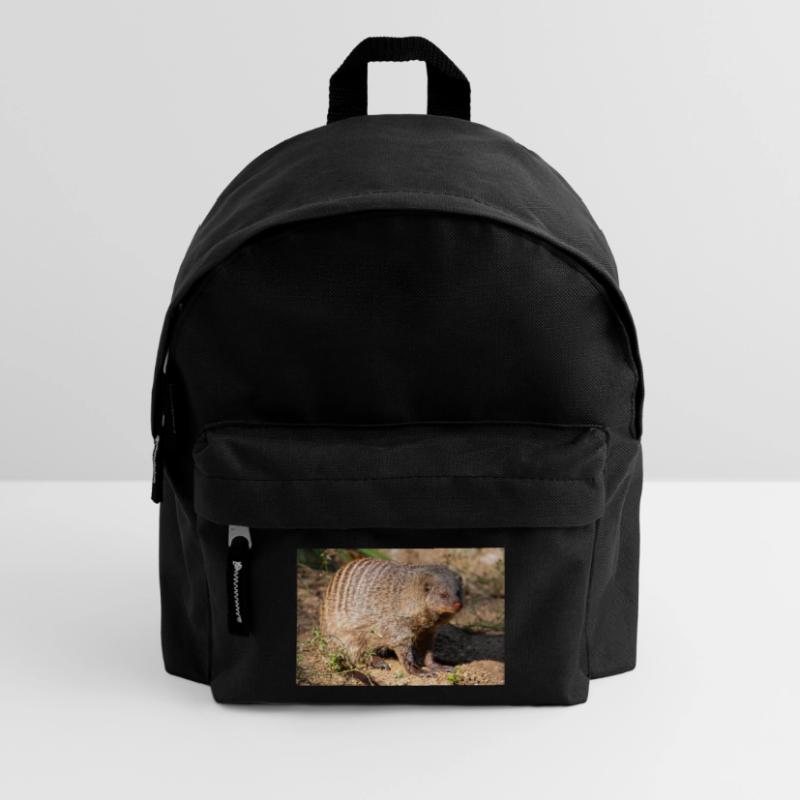 Gebänderte Manguste oder Zebramanguste Zebramanguste Kinder Rucksack