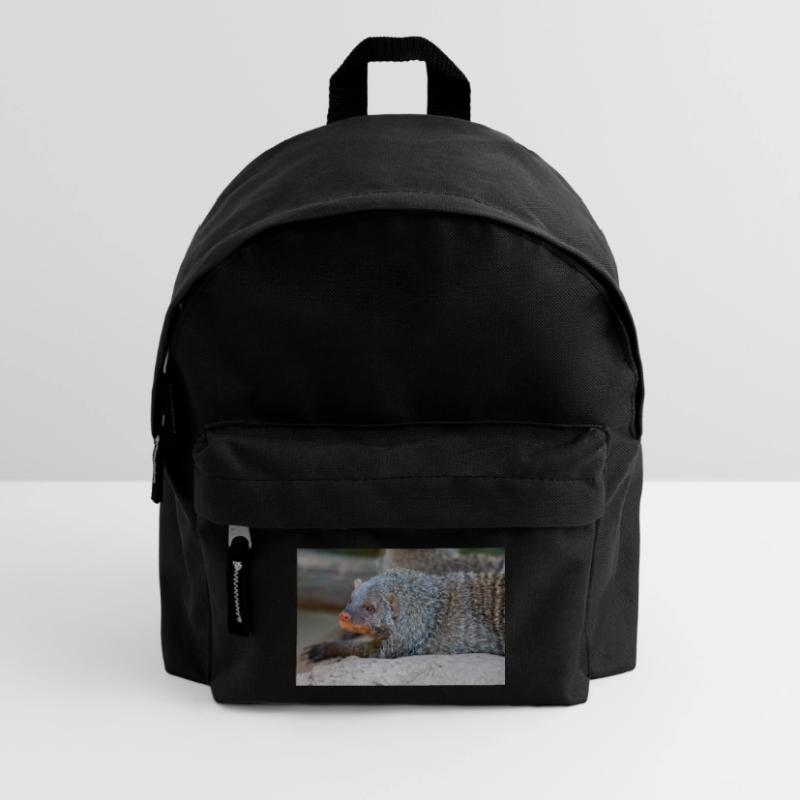 Gebänderte Manguste oder Zebramanguste Zebramanguste Kinder Rucksack