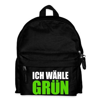 ich wähle grün - Kinder Rucksack - Schwarz - Vorne