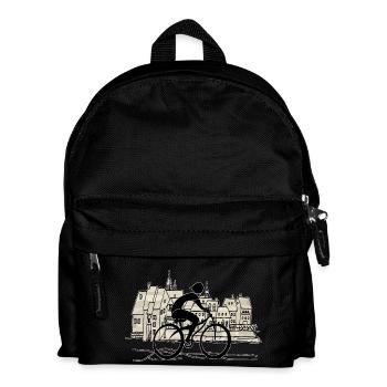 Radfahrer - Kinder Rucksack - Schwarz - Vorne