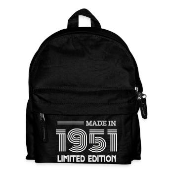 1951 Geburtstagsgeschenkidee 1951 - Kinder Rucksack - Schwarz - Vorne