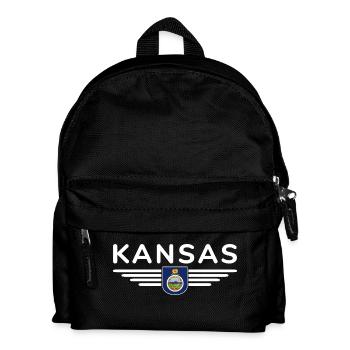 Kansas Fan T-Shirt – Your State! - Kids' Backpack - black - Front